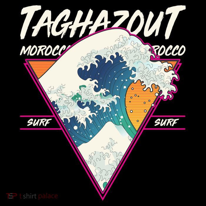 Retro Taghazout Morocco Surf Great Wave Toddler Hoodie