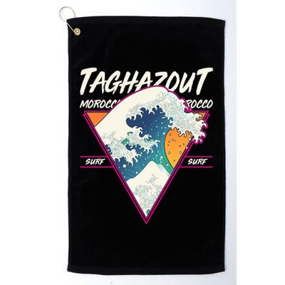 Retro Taghazout Morocco Surf Great Wave Golf Towel