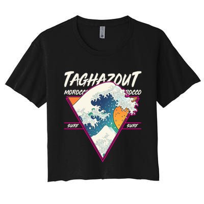 Retro Taghazout Morocco Surf Great Wave Crop Top