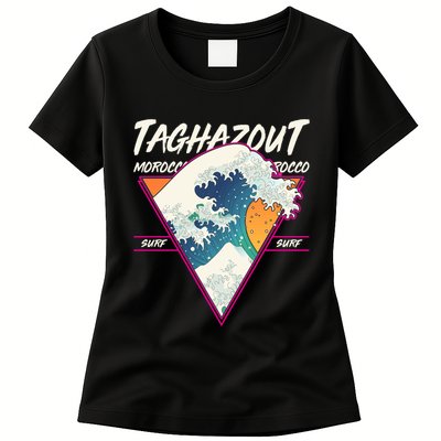 Retro Taghazout Morocco Surf Great Wave Womens T-Shirt