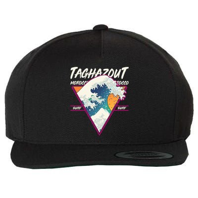 Retro Taghazout Morocco Surf Great Wave Wool Snapback Cap