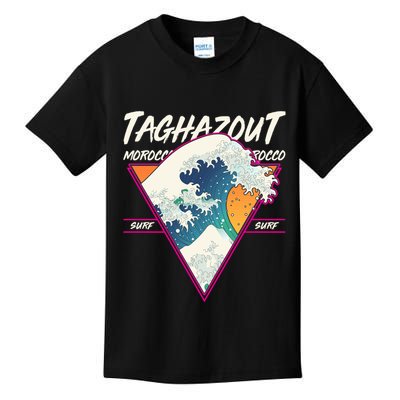 Retro Taghazout Morocco Surf Great Wave Kids T-Shirt