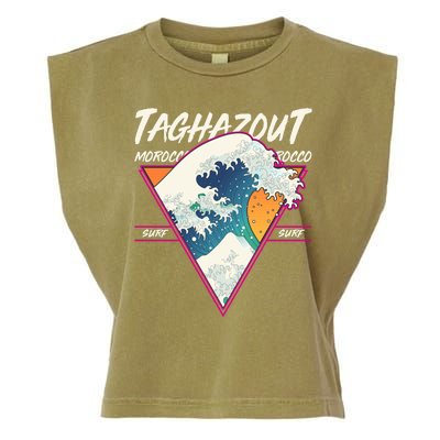 Retro Taghazout Morocco Surf Great Wave Garment-Dyed Women's Muscle Tee