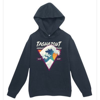 Retro Taghazout Morocco Surf Great Wave Urban Pullover Hoodie