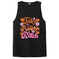 Retro Take Me To The Pumpkin Patch Flowers Fall Thanksgiving PosiCharge Competitor Tank