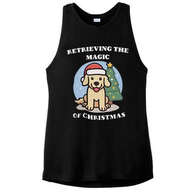 Retrieving The Magic Of Christmas Ladies PosiCharge Tri-Blend Wicking Tank