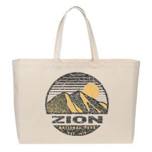 Road Trip Mount Zion National Park Utah Mountain Sunset Art Cotton Canvas Jumbo Tote