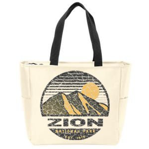 Road Trip Mount Zion National Park Utah Mountain Sunset Art Zip Tote Bag