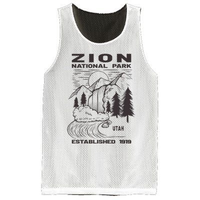 Road Trip Mount Zion National Park Utah Wilderness Waterfall Mesh Reversible Basketball Jersey Tank