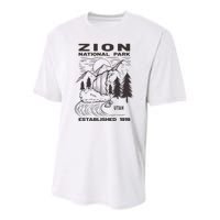 Road Trip Mount Zion National Park Utah Wilderness Waterfall Youth Performance Sprint T-Shirt