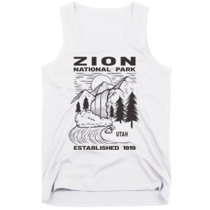 Road Trip Mount Zion National Park Utah Wilderness Waterfall Tank Top