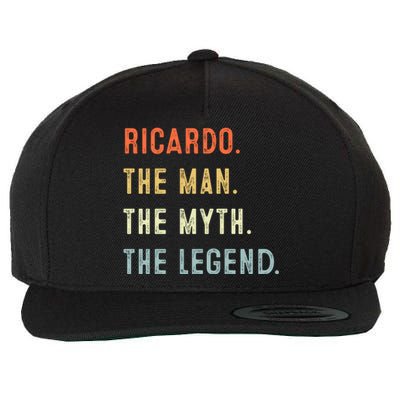 Ricardo The Myth Legend Father’s Day Gift Papa Grandpa Gift Wool Snapback Cap