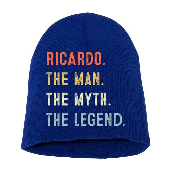 Ricardo The Myth Legend Father’s Day Gift Papa Grandpa Gift Short Acrylic Beanie