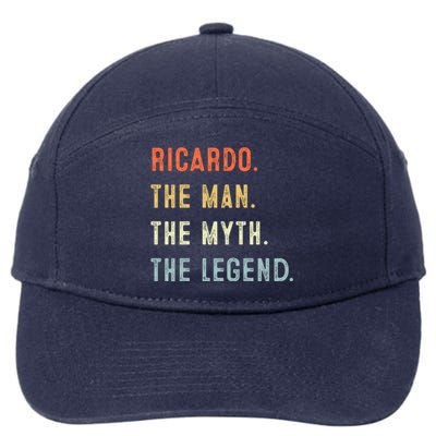 Ricardo The Myth Legend Father’s Day Gift Papa Grandpa Gift 7-Panel Snapback Hat