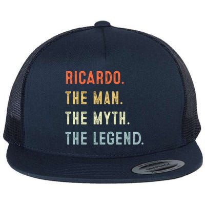 Ricardo The Myth Legend Father’s Day Gift Papa Grandpa Gift Flat Bill Trucker Hat