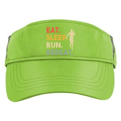 Retro Training Motivation Running Lover Eat Sleep Run Repeat Gift Adult Drive Performance Visor