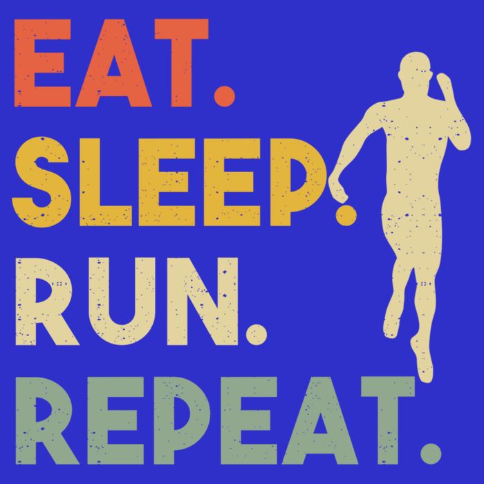 Retro Training Motivation Running Lover Eat Sleep Run Repeat Gift Button