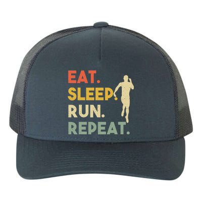 Retro Training Motivation Running Lover Eat Sleep Run Repeat Gift Yupoong Adult 5-Panel Trucker Hat