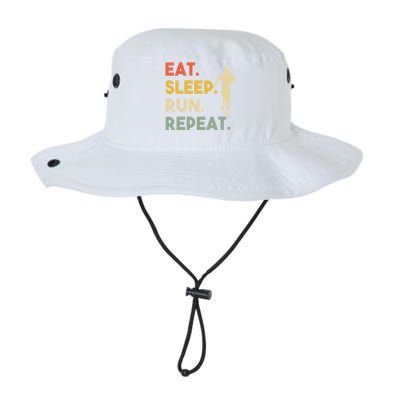 Retro Training Motivation Running Lover Eat Sleep Run Repeat Gift Legacy Cool Fit Booney Bucket Hat