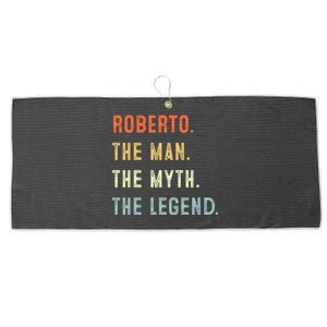 Roberto The Myth Legend Father’s Day Gift Papa Grandpa Meaningful Gift Large Microfiber Waffle Golf Towel