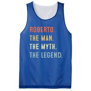 Roberto The Myth Legend Father’s Day Gift Papa Grandpa Meaningful Gift Mesh Reversible Basketball Jersey Tank