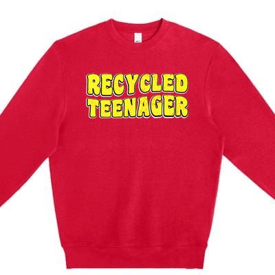 Recycled Teenager - Mothers Day Grandma Fathers Day Grandpa Premium Crewneck Sweatshirt