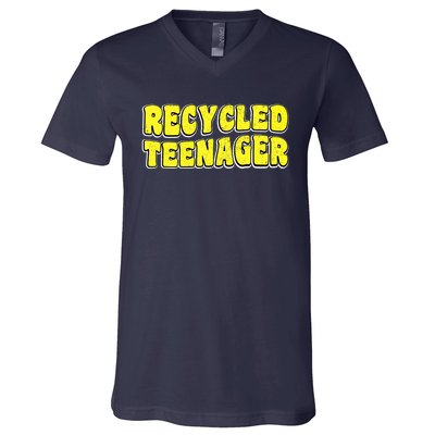 Recycled Teenager - Mothers Day Grandma Fathers Day Grandpa V-Neck T-Shirt