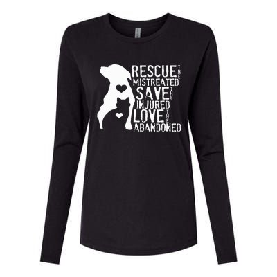 Rescue The Mistreated Save The Injured Love The Abandoned  Womens Cotton Relaxed Long Sleeve T-Shirt