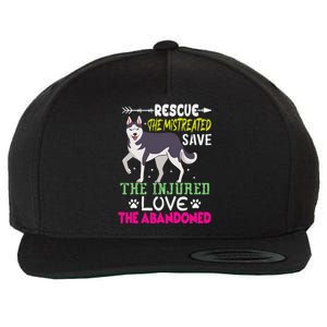 Rescue The Mistreated Save The Injured Love The Abandoned Wool Snapback Cap