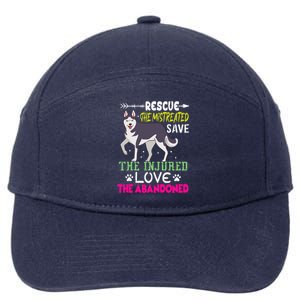 Rescue The Mistreated Save The Injured Love The Abandoned 7-Panel Snapback Hat