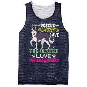 Rescue The Mistreated Save The Injured Love The Abandoned Mesh Reversible Basketball Jersey Tank