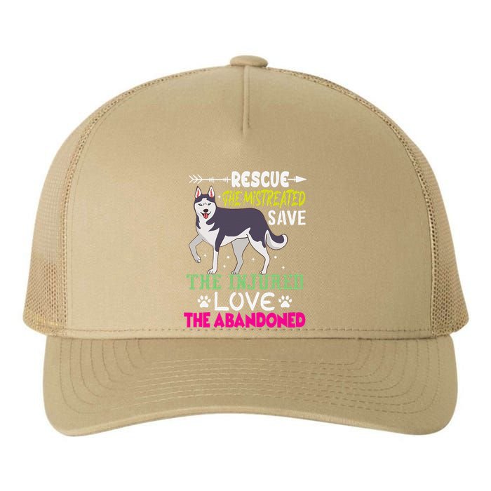 Rescue The Mistreated Save The Injured Love The Abandoned Yupoong Adult 5-Panel Trucker Hat