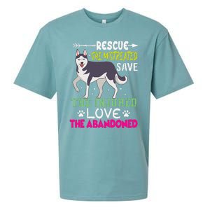 Rescue The Mistreated Save The Injured Love The Abandoned Sueded Cloud Jersey T-Shirt