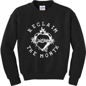 Reclaim The Month Heart Kids Sweatshirt