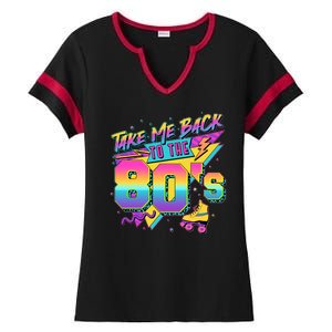 Retro Take Me Back To The 80s Eighties Ladies Halftime Notch Neck Tee