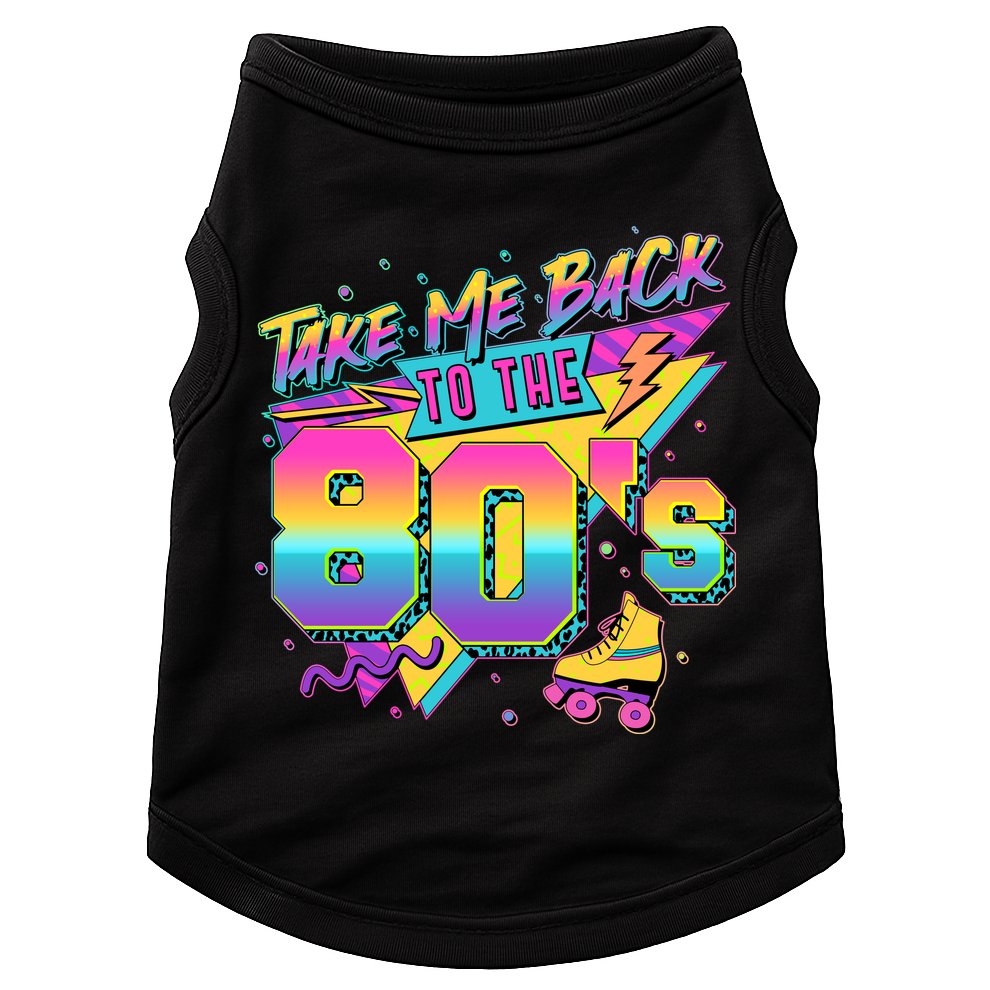 Retro Take Me Back To The 80s Eighties Doggie Tank