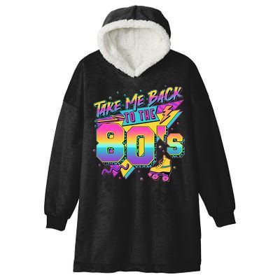 Retro Take Me Back To The 80s Eighties Hooded Wearable Blanket