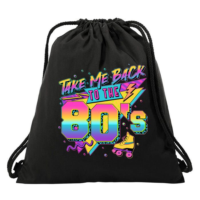 Retro Take Me Back To The 80s Eighties Drawstring Bag