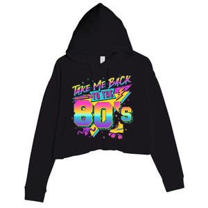 Retro Take Me Back To The 80s Eighties Crop Fleece Hoodie