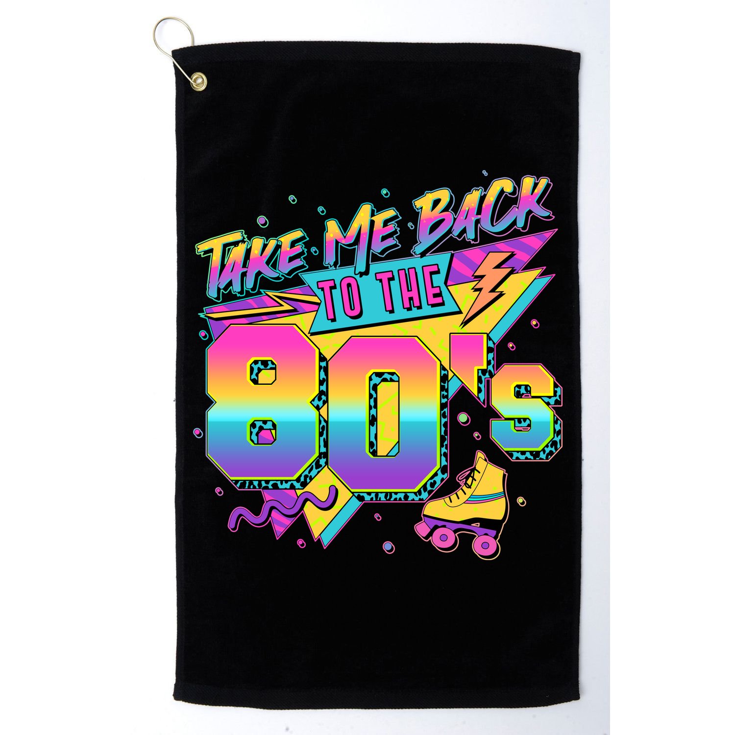 Retro Take Me Back To The 80s Eighties Golf Towel