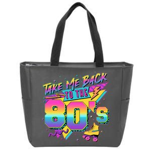 Retro Take Me Back To The 80s Eighties Zip Tote Bag