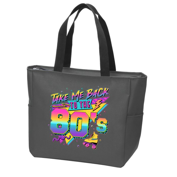 Retro Take Me Back To The 80s Eighties Zip Tote Bag