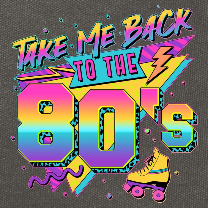 Retro Take Me Back To The 80s Eighties Cotton Canvas Backpack