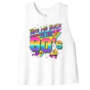 Retro Take Me Back To The 80s Eighties Women's Racerback Cropped Tank