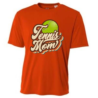 Retro Tennis Mom Sports Mama Mothers Day Gift Cooling Performance Crew T-Shirt