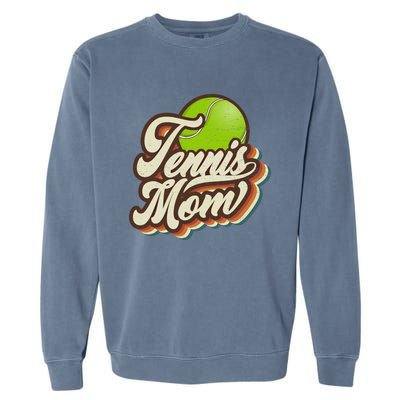 Retro Tennis Mom Sports Mama Mothers Day Gift Garment-Dyed Sweatshirt