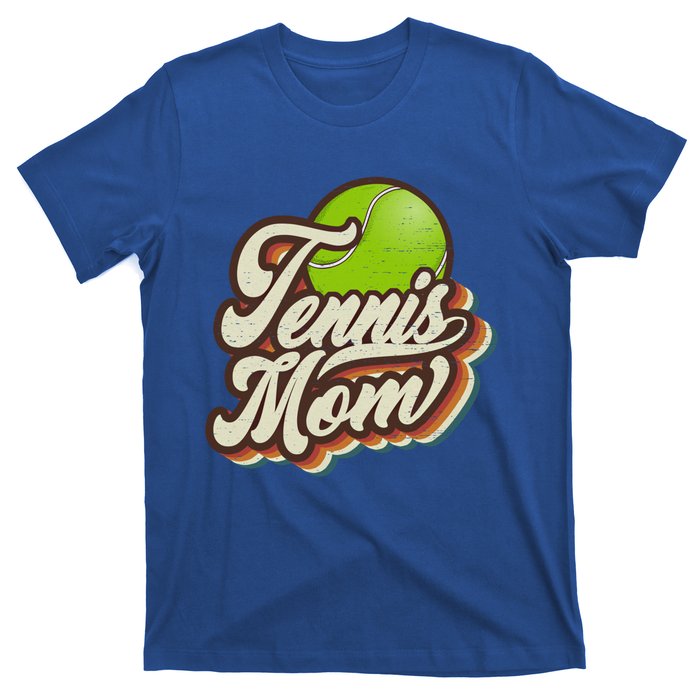 Retro Tennis Mom Sports Mama Mothers Day Gift T-Shirt