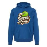 Retro Tennis Mom Sports Mama Mothers Day Gift Premium Hoodie