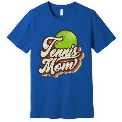 Retro Tennis Mom Sports Mama Mothers Day Gift Premium T-Shirt