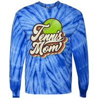 Retro Tennis Mom Sports Mama Mothers Day Gift Tie-Dye Long Sleeve Shirt